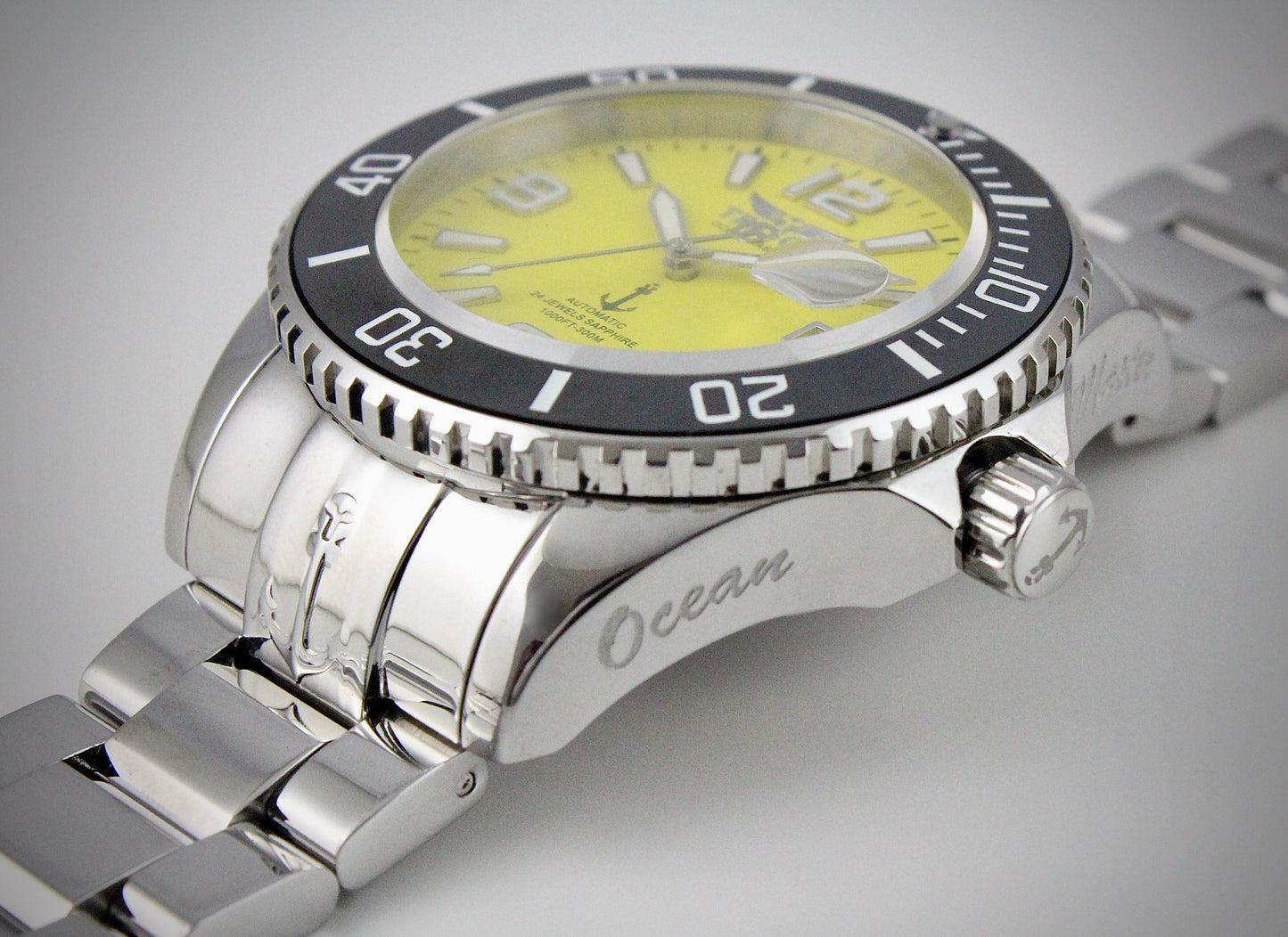 Tresod Men's 300M Ocean Master Sapphire Crystal Ceramic Bezel 24J Automatic Watch-OM-0102