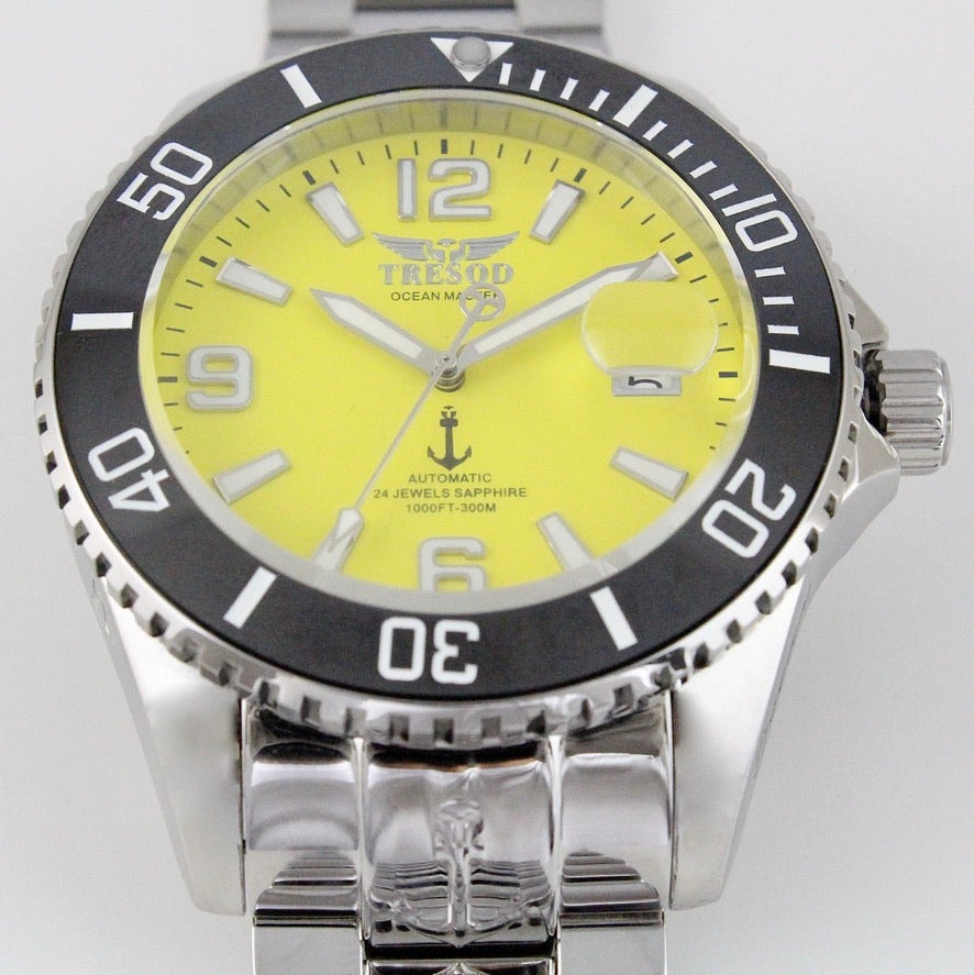 Tresod Men's 300M Ocean Master Sapphire Crystal Ceramic Bezel 24J Automatic Watch-OM-0102