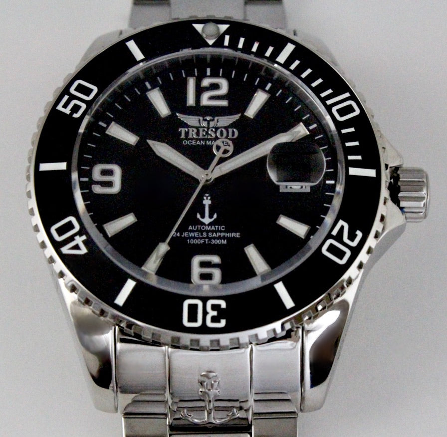 Tresod Men's 300M Ocean Master Sapphire Crystal Ceramic Bezel 24J Automatic Watch-OM-0103