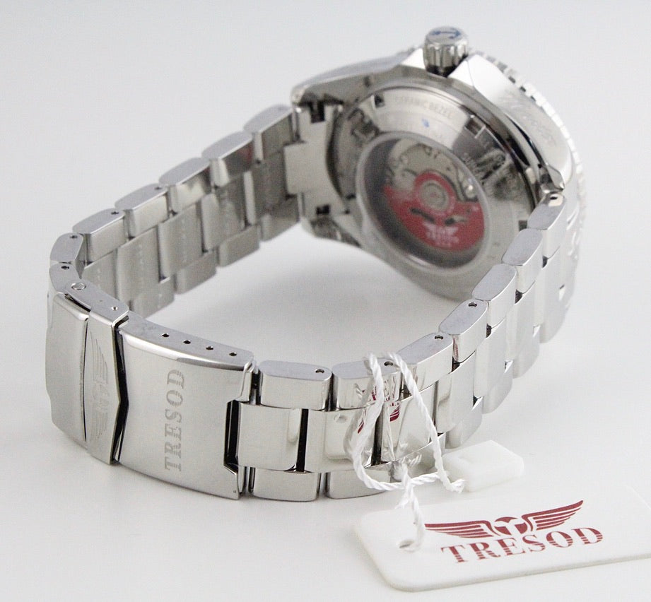Tresod Men's 300M Ocean Master Sapphire Crystal Ceramic Bezel 24J Automatic Watch-OM-0102